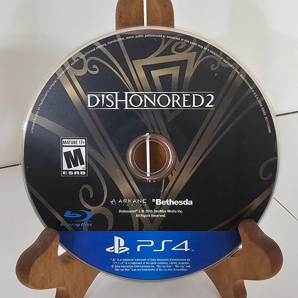 Dishonored 2 Sony PlayStation 4 PS4 Video Game Disc Only Bethesda Arkane Studios